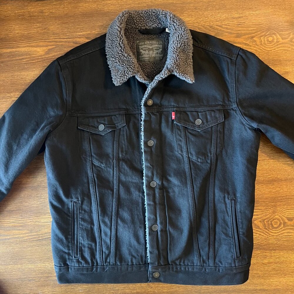 Levi's Type III Sherpa Trucker Jacket, Black, Men's Medium